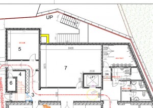 Rear fire escape and lift position