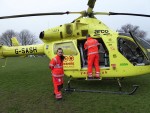 Yorkshire Air Ambulance, on Silsden Park